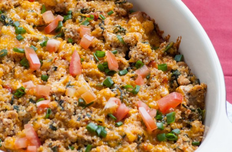 Leftover Thanksgiving Turkey Quinoa Casserole