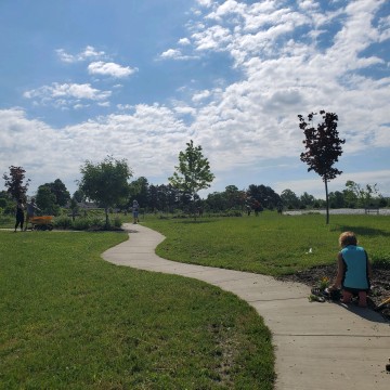 Inspired Health Group Wellness and Healing Garden Walking Path Clean Up