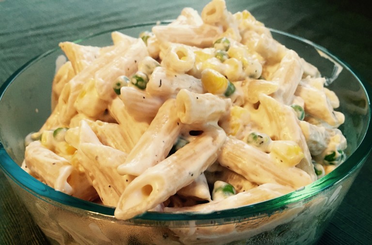 Creamy Penne With Peas and Corn